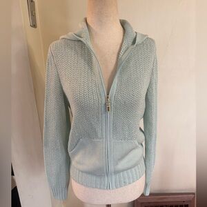 St. John Sport Open Knit Hoodie